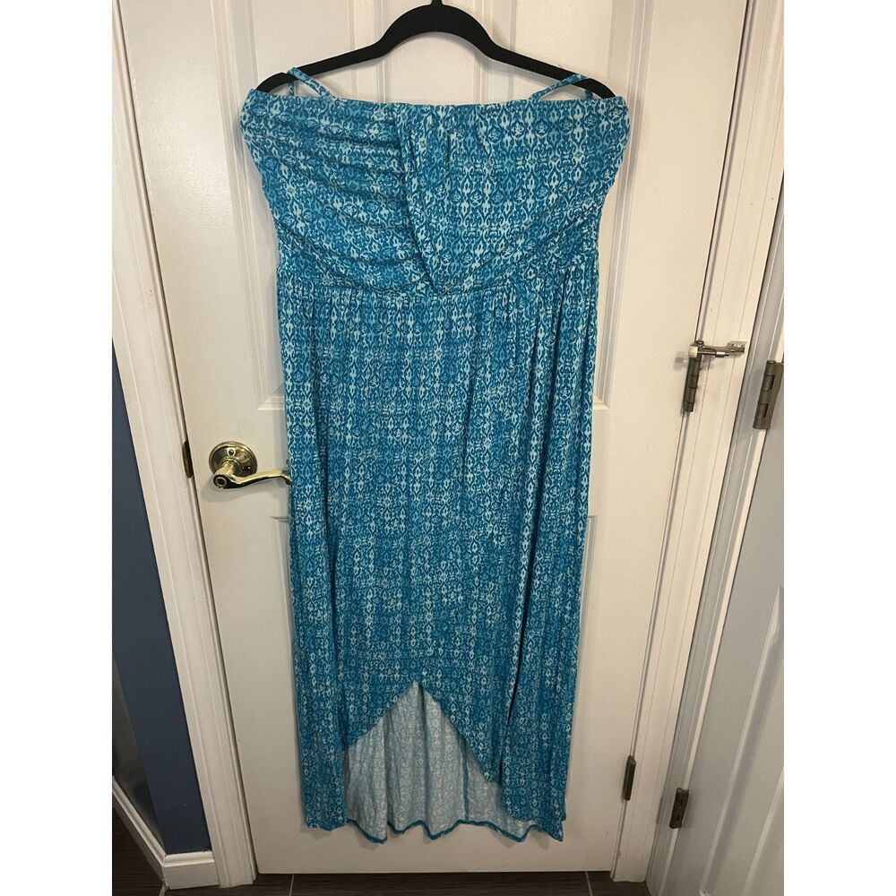 Lane Bryant Blue Faux Wrap Convertible Maxi Dress Size 14/16